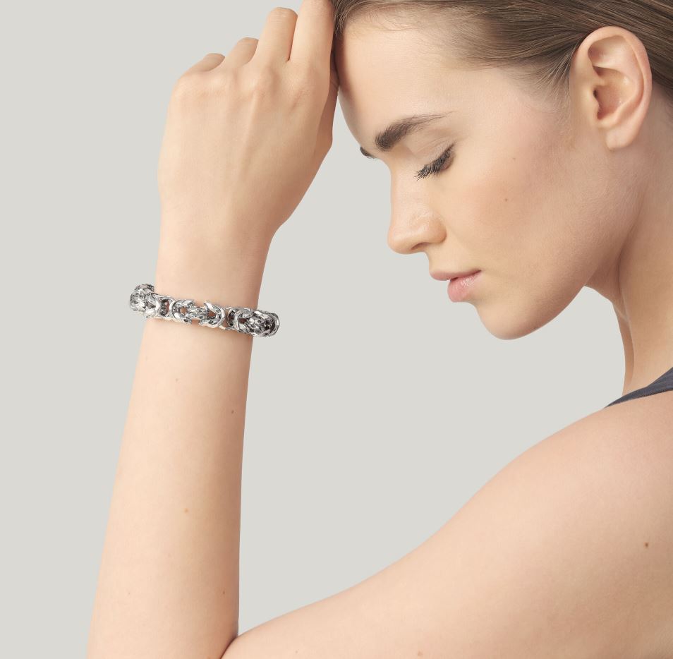 Giovanni Raspini Sterling Silver Big Byzantine Luce Bracelet