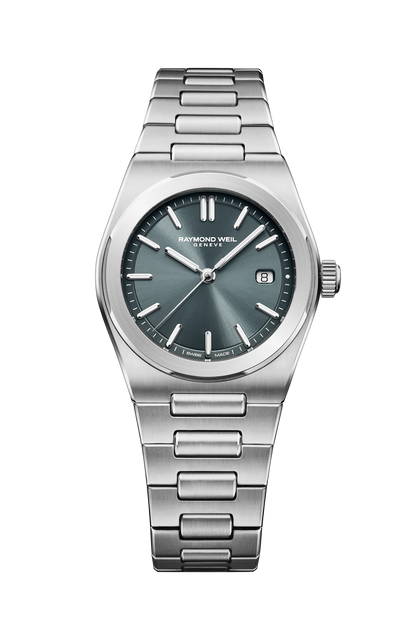 Raymond Weil A.R.T. Charcoal Blue Dial Stainless Steel Womens Quartz Watch 1250-ST-56001