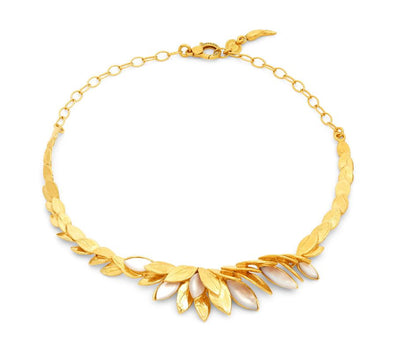 Giovanni Raspini Gold-Plated Silver Mother of Pearl Set Gold Skin Necklace