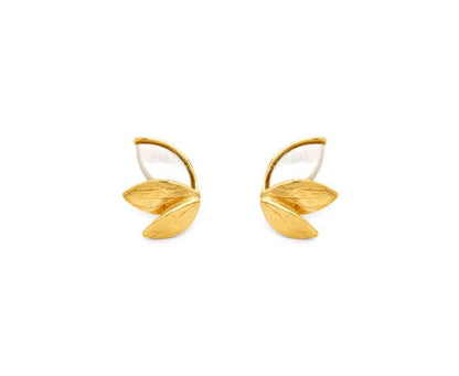 Giovanni Raspini Gold-Plated Silver Mother of Pearl Set Gold Skin Small Stud Earrings