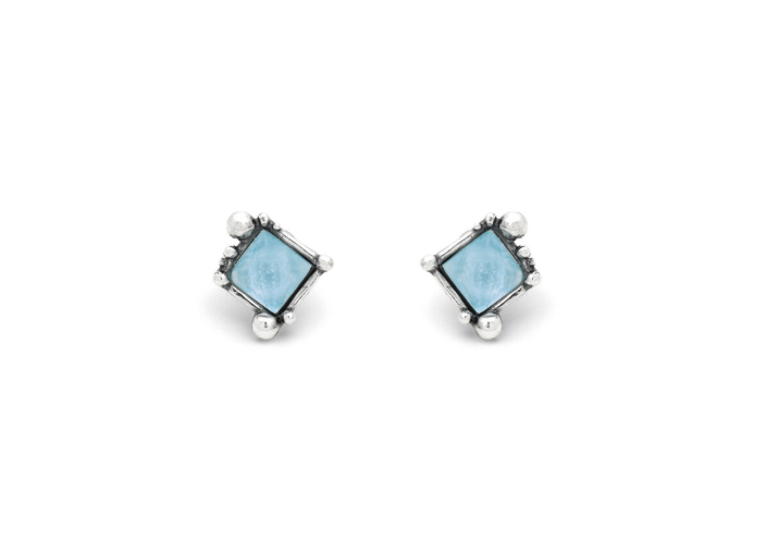 Giovanni Raspini Sterling Silver Stone Set Small Cocktail Stud Earrings