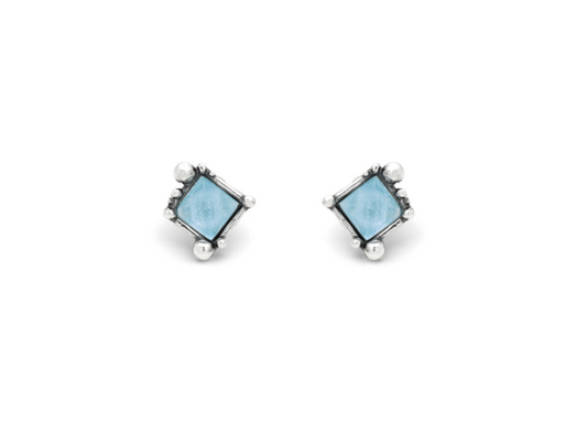 Giovanni Raspini Sterling Silver Stone Set Small Cocktail Stud Earrings