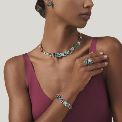 Giovanni Raspini Sterling Silver Multi-Stone Set Cocktail Bracelet