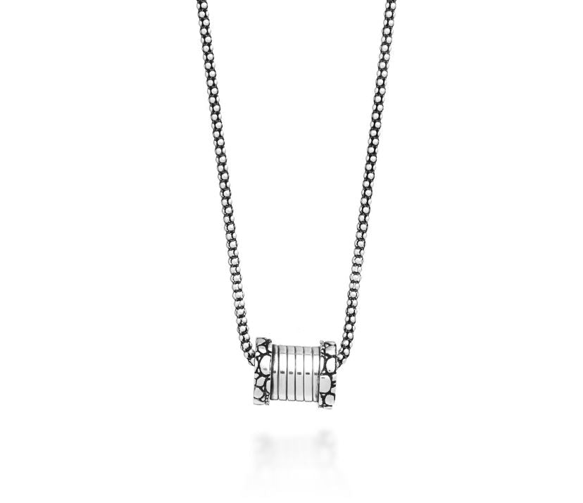 Giovanni Raspini Sterling Silver Croco Tubogas Small Necklace