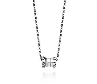Giovanni Raspini Sterling Silver Croco Tubogas Small Necklace