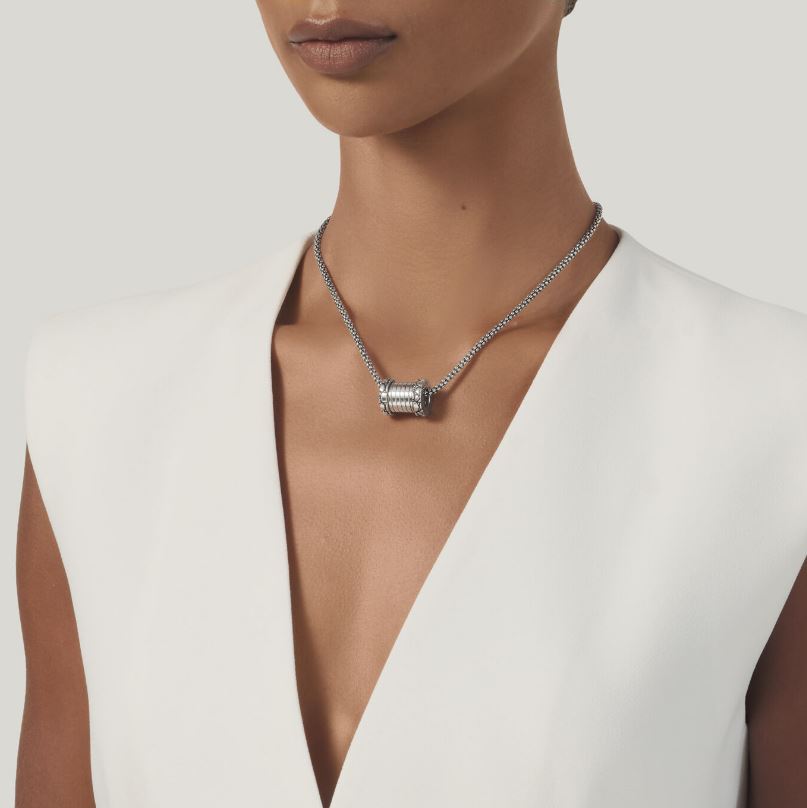 Giovanni Raspini Sterling Silver Croco Tubogas Small Necklace