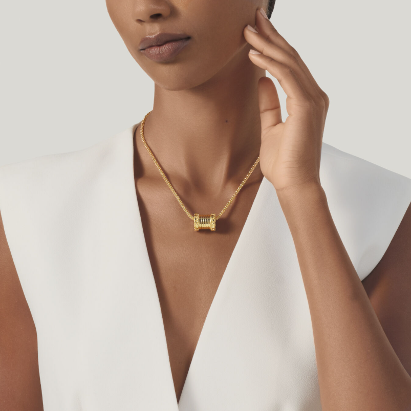 Giovanni Raspini Gold-Plated Sterling Silver Croco Tubogas Small Necklace