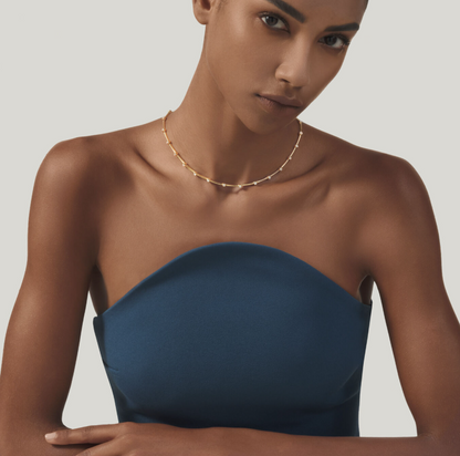 Giovanni Raspini Gold-Plated Silver Satellite Cubic Zirconia Set Necklace