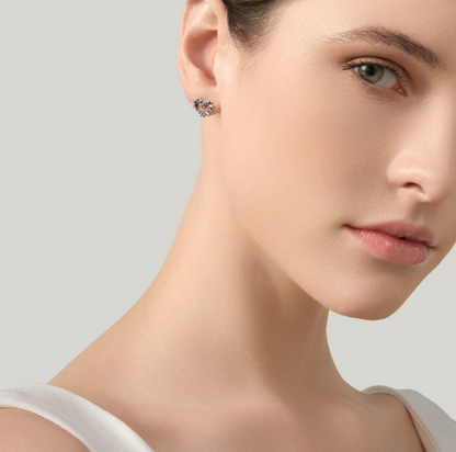 Giovanni Raspini Sterling Silver Small Heart Stud Earrings