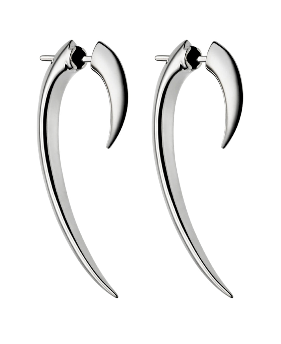 Shaun Leane Sterling Silver Signature Tusk Hook Earrings (size 1) SLS266