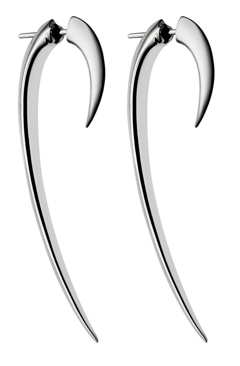 Shaun Leane Sterling Silver Signature Tusk Hook Earrings (size 2) SLS268