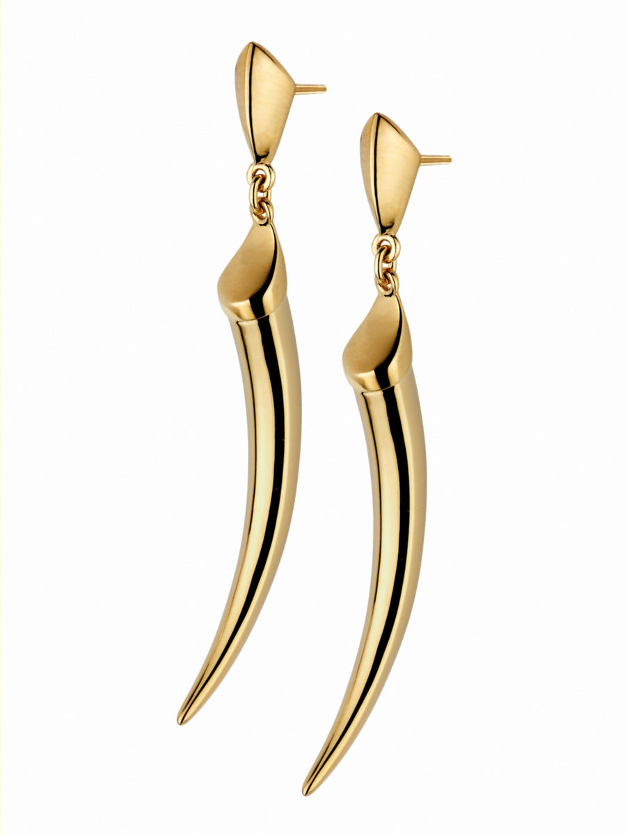 Shaun Leane Vermeil Knife Edge Signature Tusk Earrings SLS473