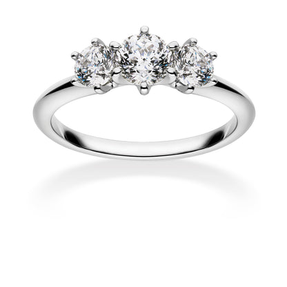Mastercut Platinum Three Stone Simplicity 0.50ct Diamond Ring C12RG002 050P