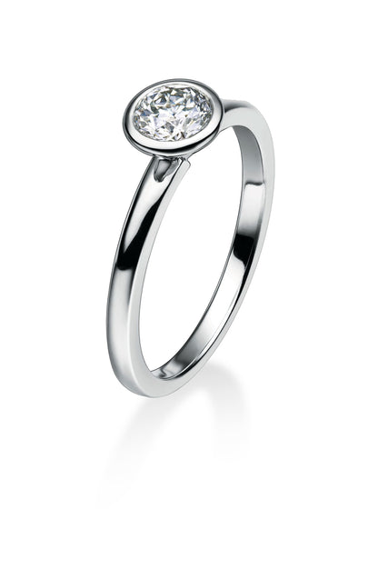 Mastercut Platinum Single Stone Contemporary 0.30ct Diamond Ring C2RG002 030P