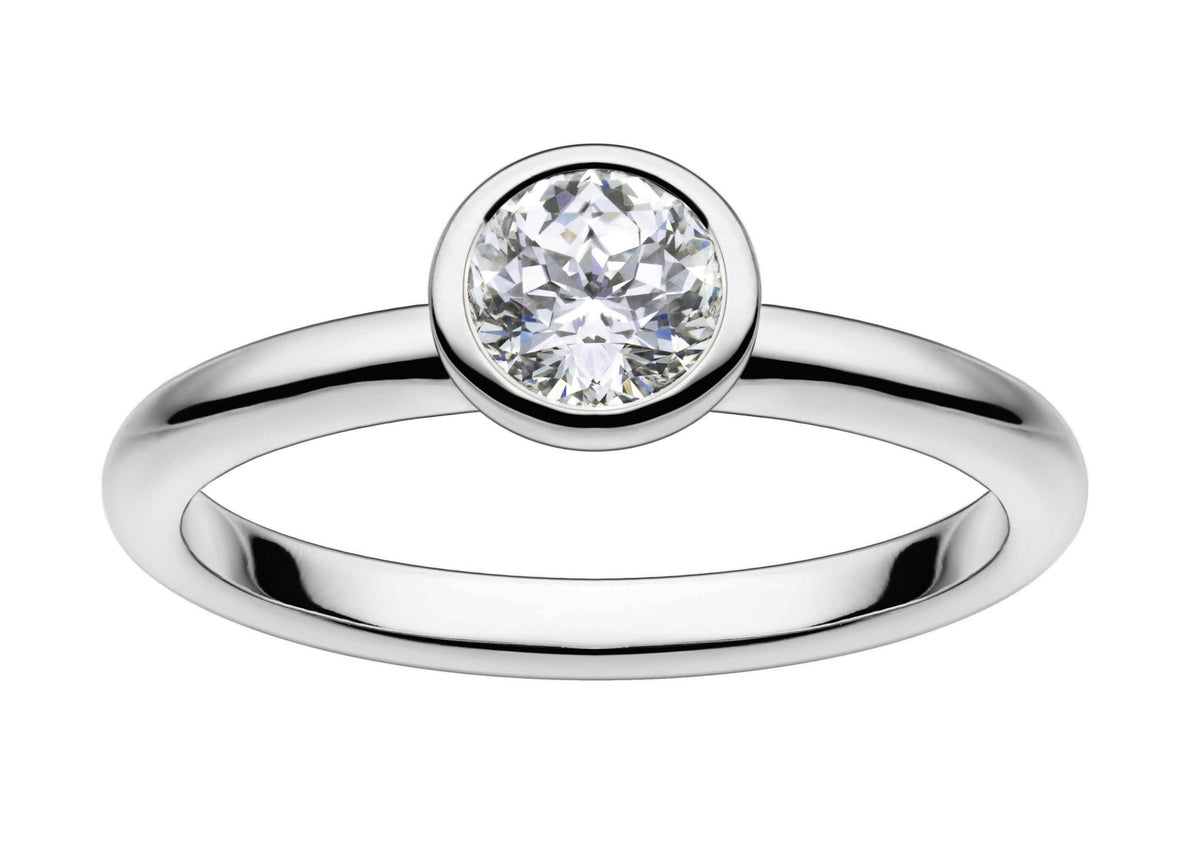 Mastercut Platinum Single Stone Contemporary 0.30ct Diamond Ring C2RG002 030P