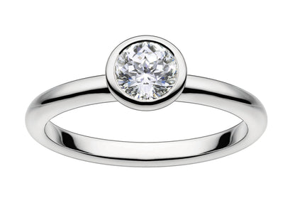 Mastercut Platinum Single Stone Contemporary 0.30ct Diamond Ring C2RG002 030P