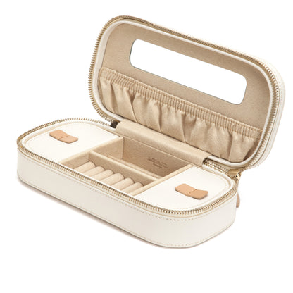 WOLF Chloé Cream Zip Jewellery Case 301253