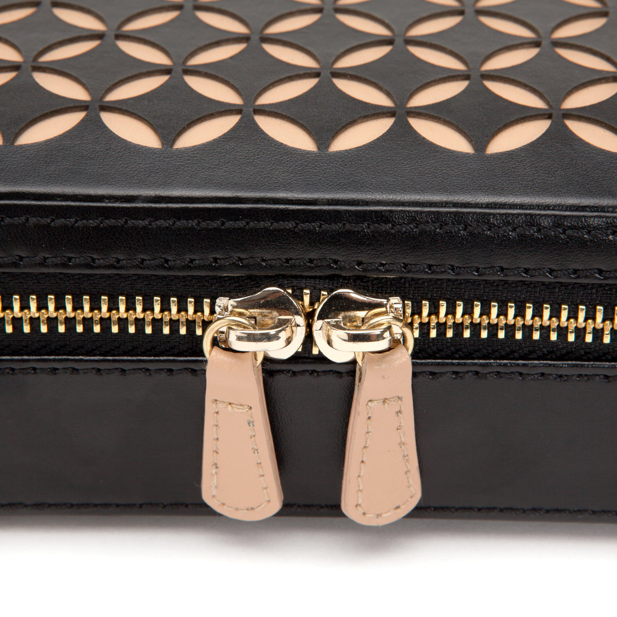 WOLF Chloé Black Zip Jewellery Case 301202