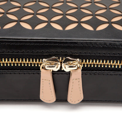 WOLF Chloé Black Zip Jewellery Case 301202
