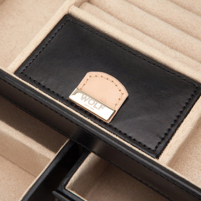 WOLF Chloé Black Small Jewellery Box 301102
