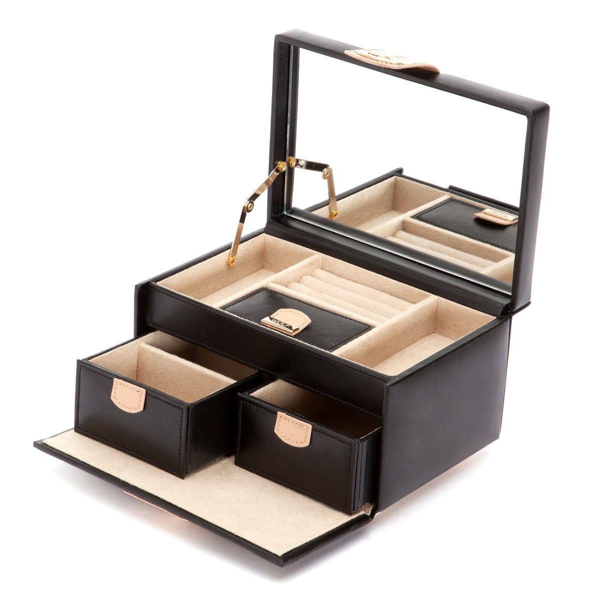 WOLF Chloé Black Small Jewellery Box 301102