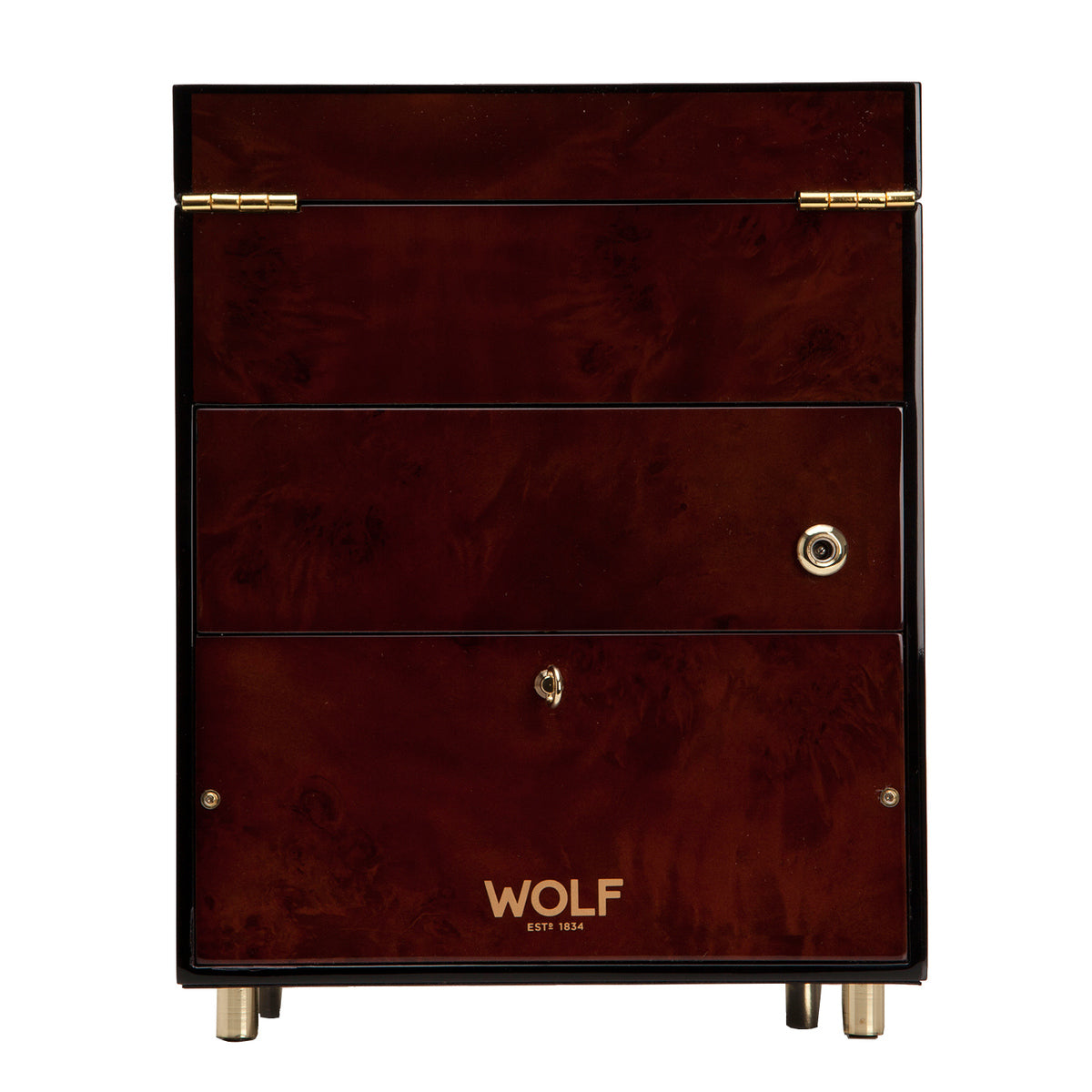 WOLF Savoy Single Winder Watch Winding Box with Storage 454510
