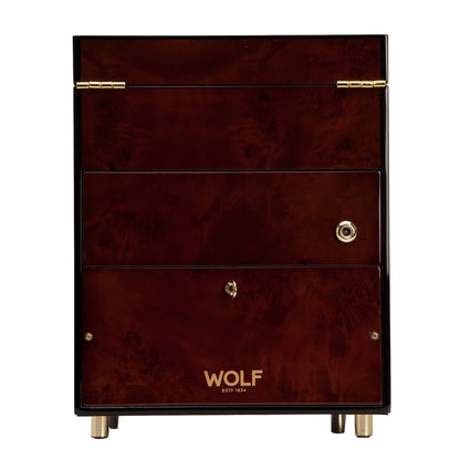 WOLF Savoy Single Winder Watch Winding Box with Storage 454510