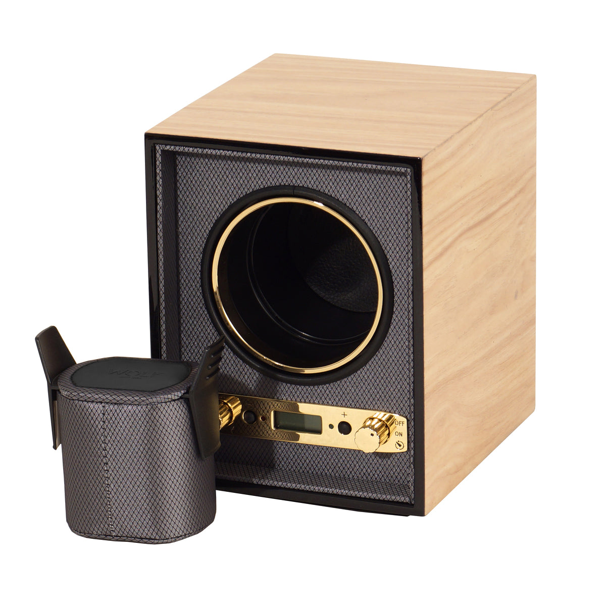 WOLF Blonde Meridian Single Winder Watch Winding Box 453828