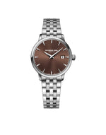 Raymond Weil Toccata Brown Dial Stainless Steel Womens Quartz Watch 29mm 5988-ST-70001