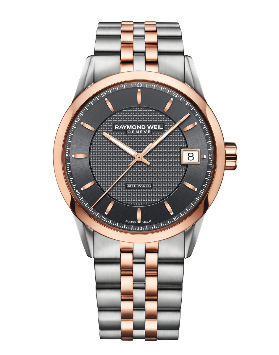 Raymond Weil Freelancer Grey Dial Two Tone Mens Watch 2740-SP5-60021