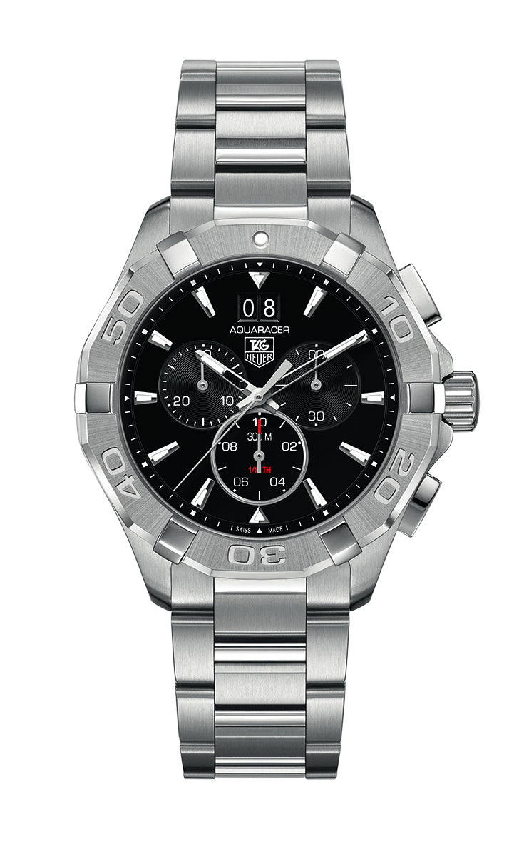 TAG Heuer Aquaracer Black Dial Chronograph Stainless Steel Mens Quartz Watch CAY1110.BA0927