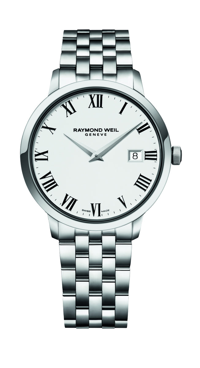 Raymond Weil Toccata White Dial Stainless Steel Mens Quartz Watch 39mm 5488-ST-00300