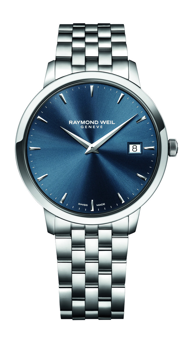 Raymond Weil Toccata Blue Dial Stainless Steel Mens Quartz Watch 42mm 5588-ST-50001