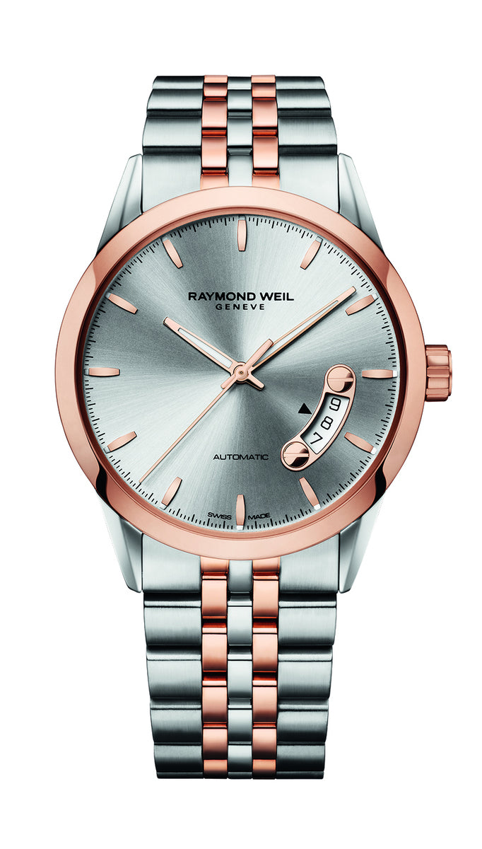 Raymond Weil Freelancer Silver Dial Two Tone Mens Watch 2770-SP5-65011