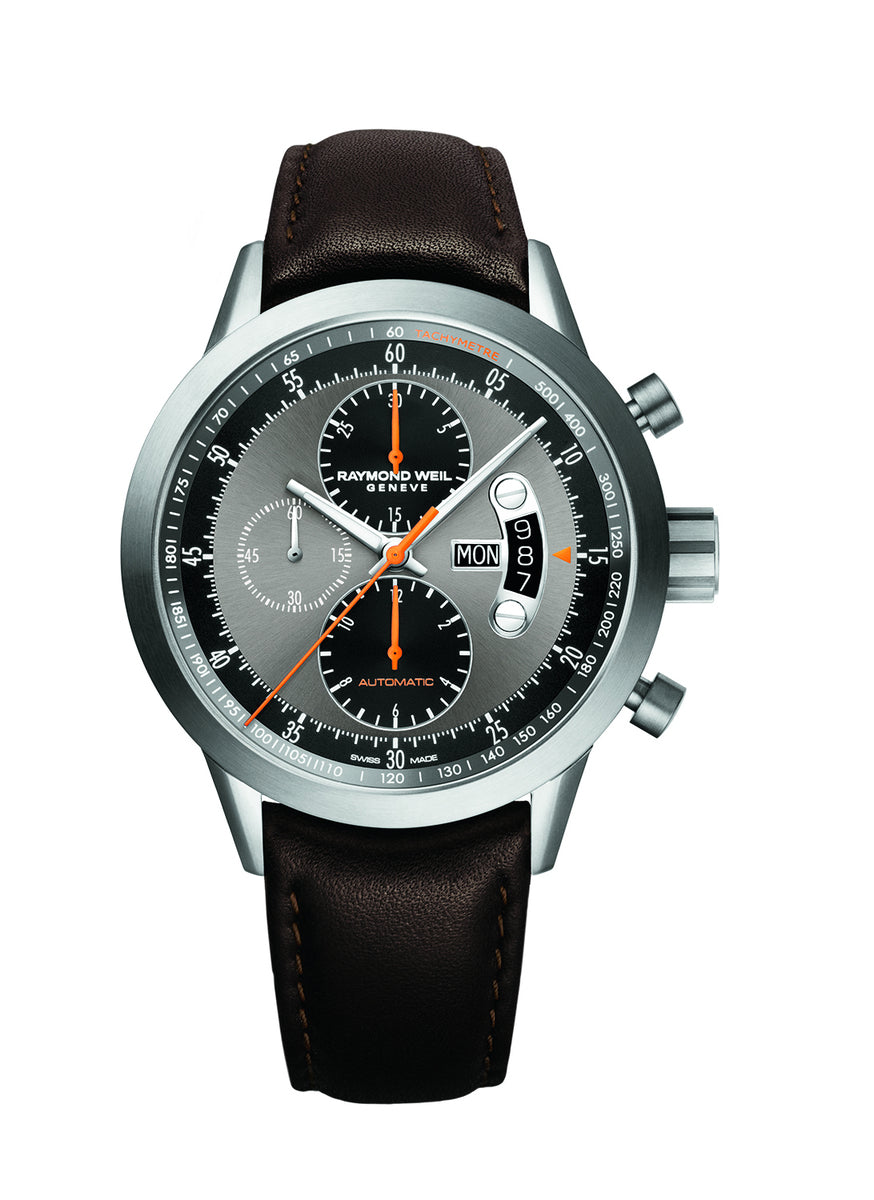 Raymond Weil Freelancer Black Dial Titanium Chronograph Mens Watch 7745-TIC-05609