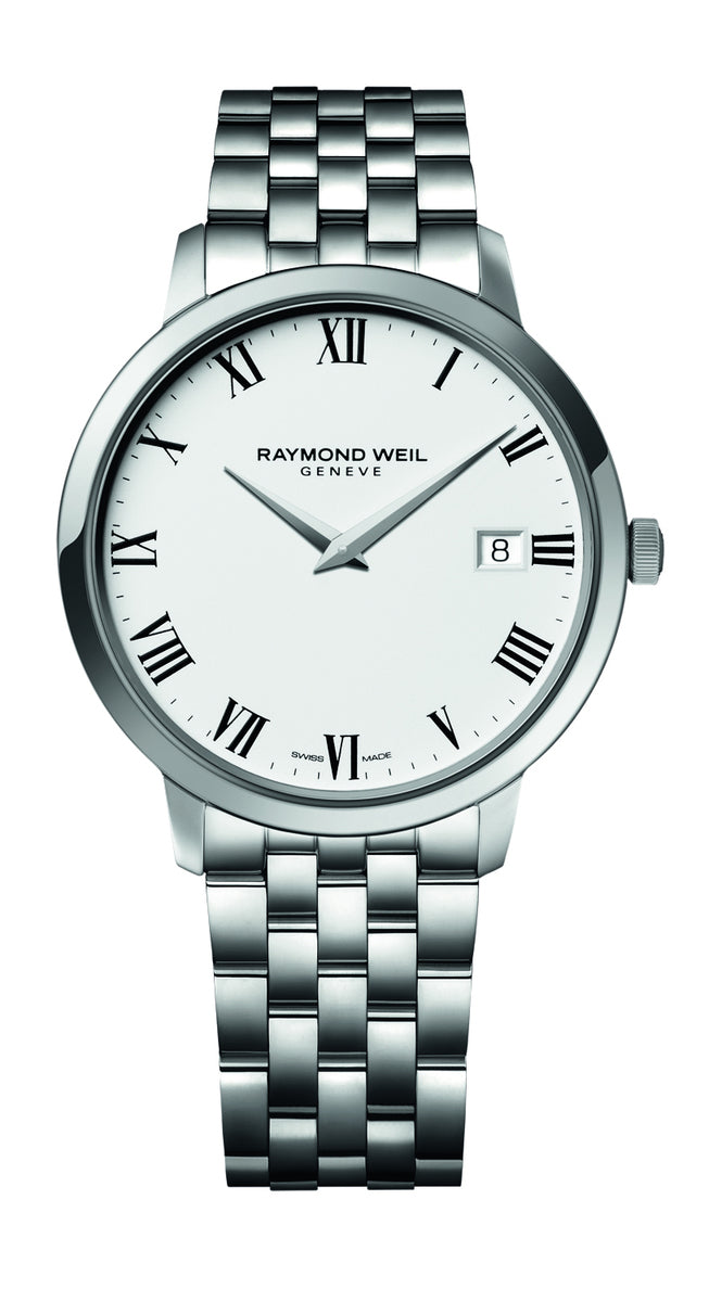 Raymond Weil Toccata White Dial Stainless Steel Mens Quartz Watch 42mm 5588-ST-00300