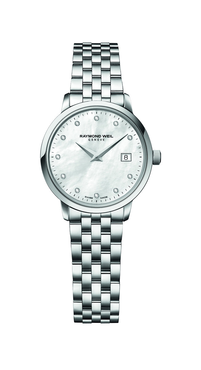 Raymond Weil Toccata Mother of Pearl Dial Stainless Steel Womens Quartz Watch 29mm 5988-ST-97081