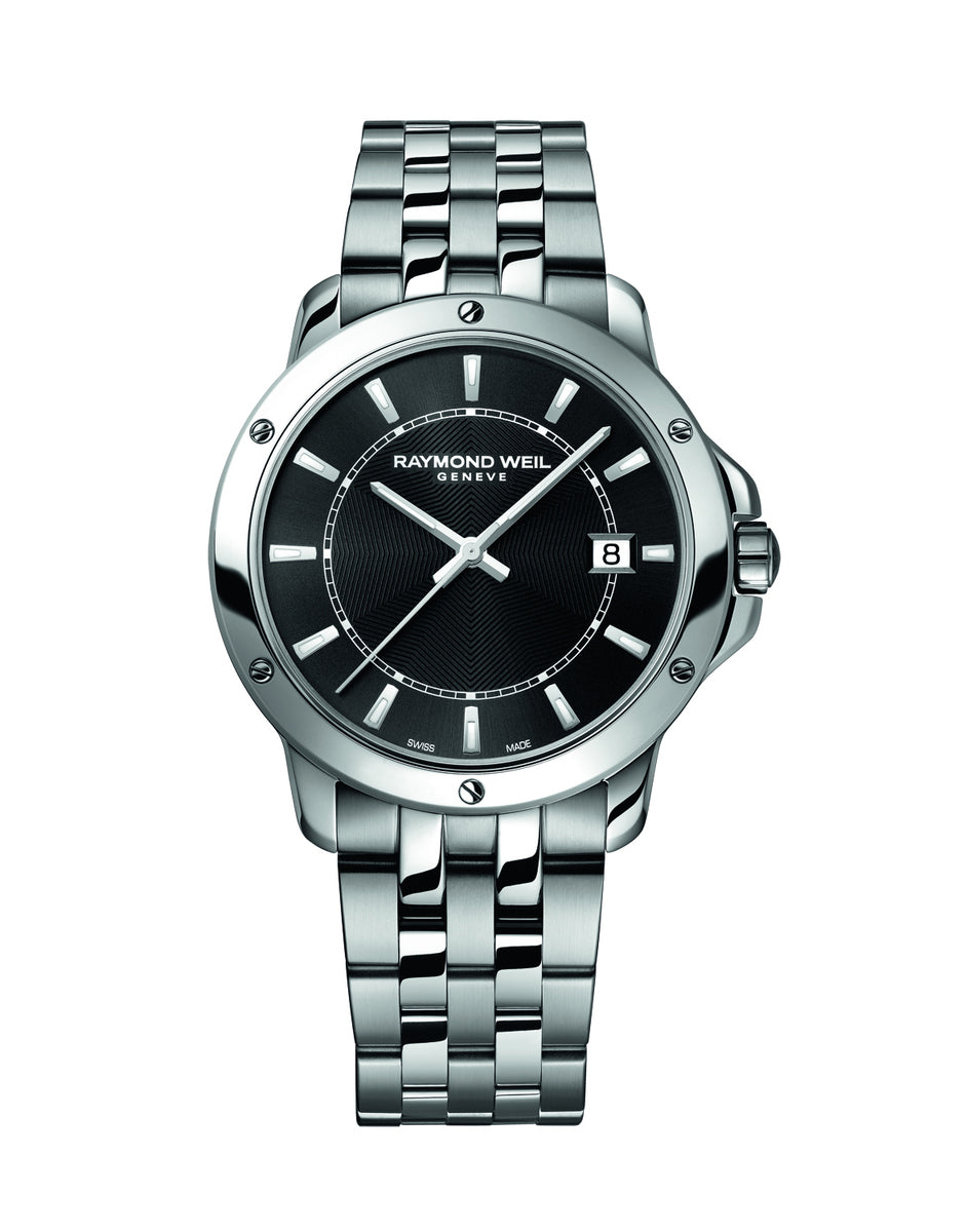 Raymond Weil Tango Black Dial Stainless Steel Mens Quartz Watch 5591-ST-20001