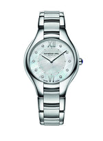 Raymond Weil Noemia Mother of Pearl Diamond Dot Dial Stainless Steel Womens Quartz Watch 32mm 5132-ST-00985