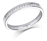 Brown & Newirth  0.20ct Princess Cut Diamond Channel Set Half Eternity Ring HET142