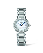 Longines PrimaLuna Mother of Pearl Dial Diamond Set Stainless Steel Womens Quartz Watch L81120876