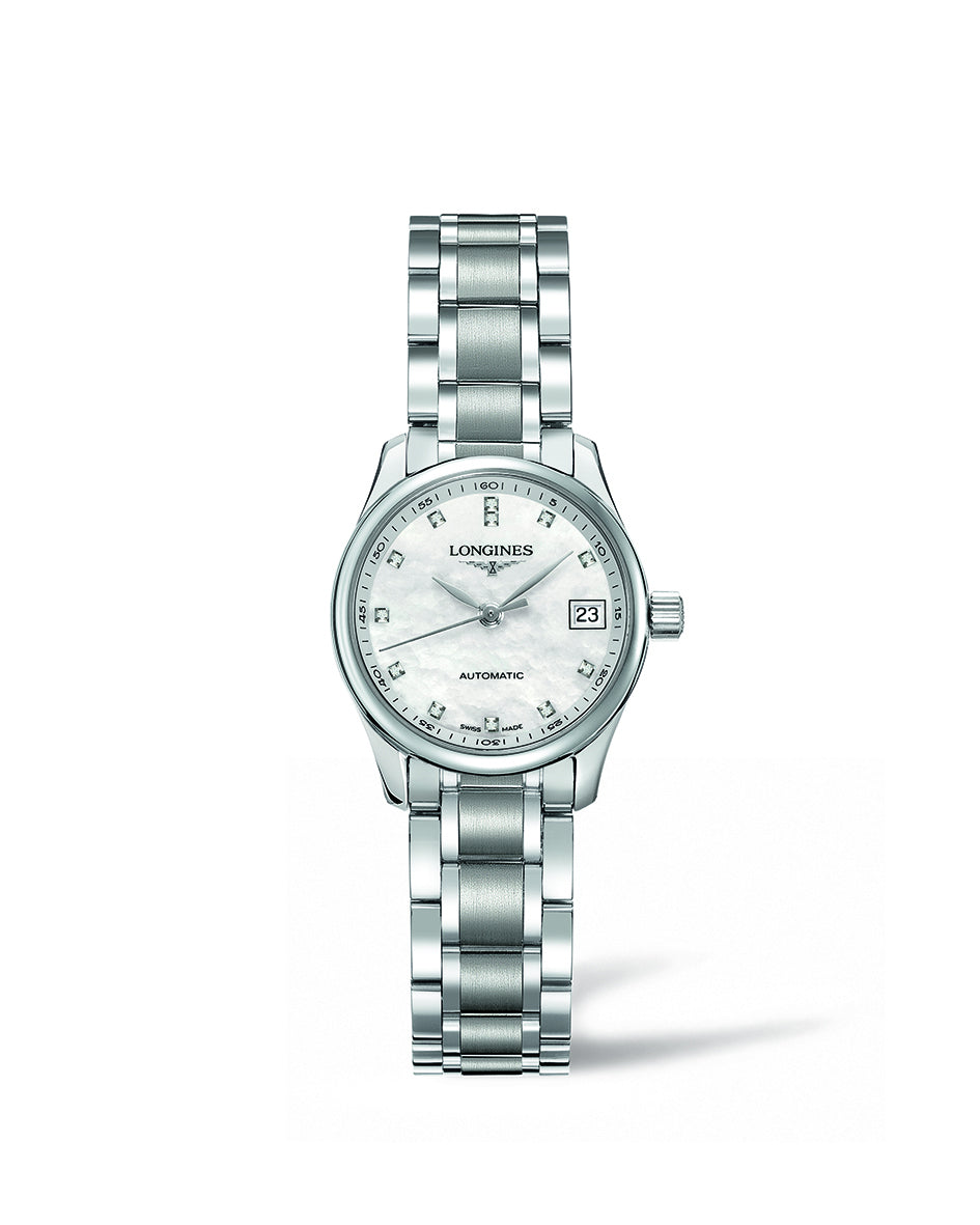Longines Master Collection Mother of Pearl Diamond Dot Dial Stainless Steel Womens Watch L21284876