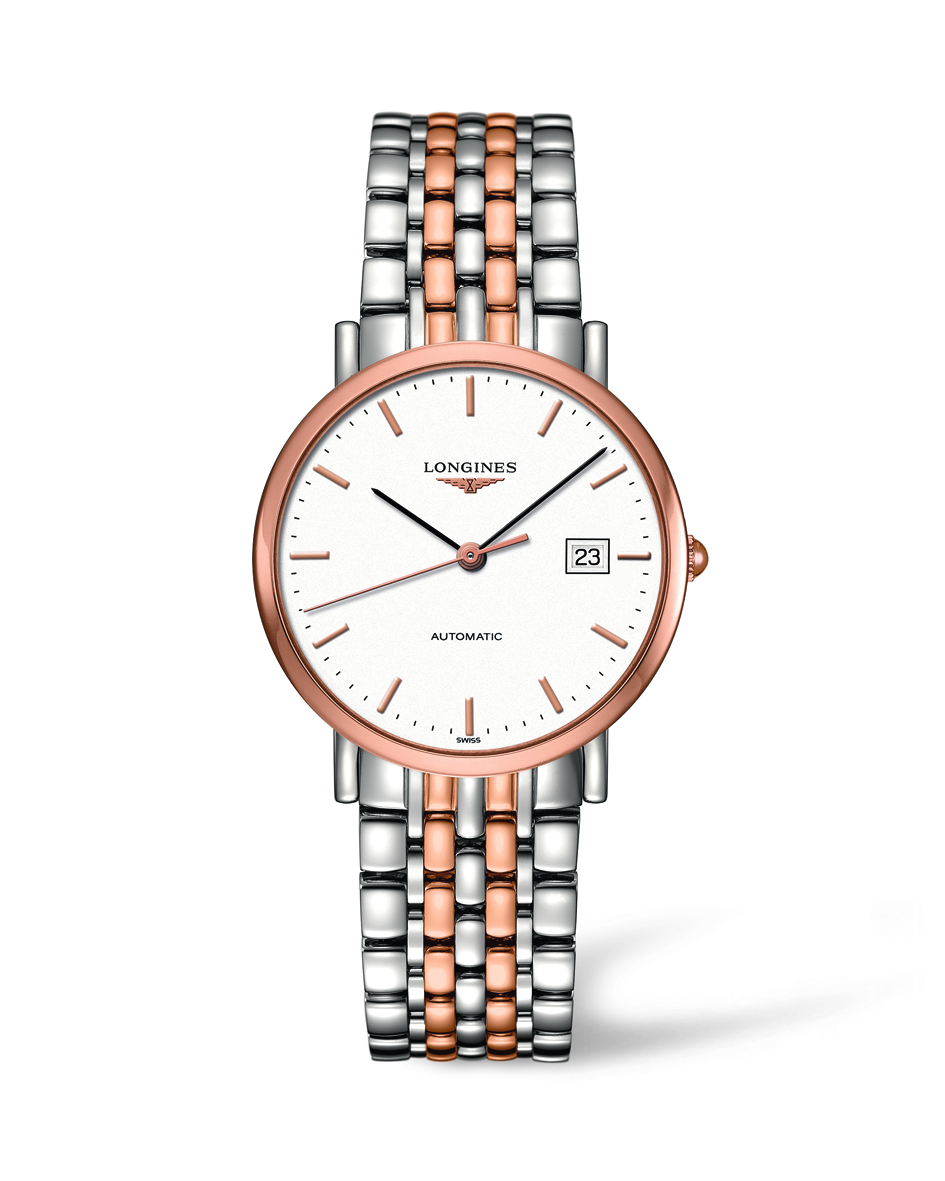 Longines Elegant Collection White Dial Two Tone Mens Watch L48105127
