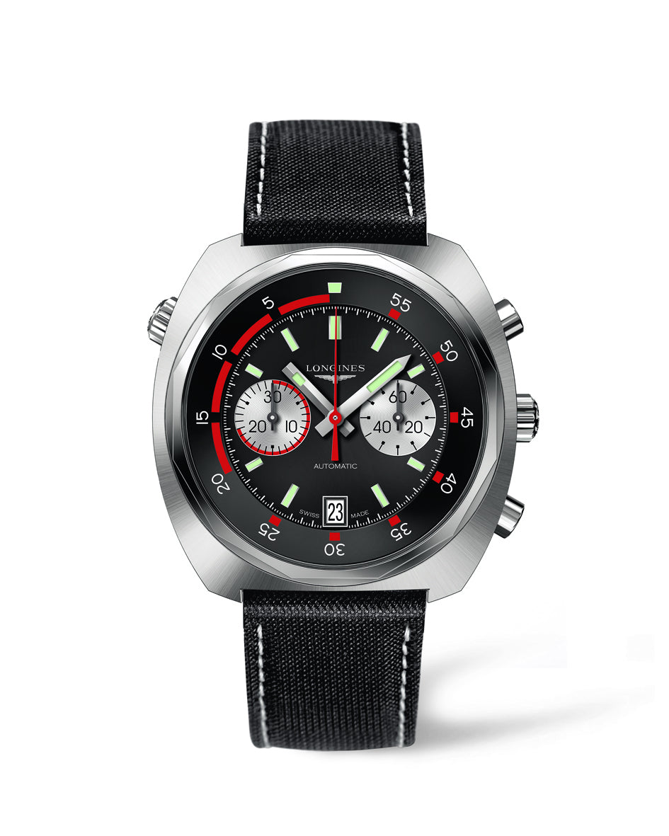 Longines Heritage Diver Black Dial Stainless Steel Mens Chrongraph Watch L27964522