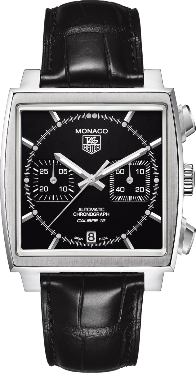 TAG Heuer Monaco Calibre 12 Automatic Chronograph Stainless Steel Mens Watch CAW2110.FC6177