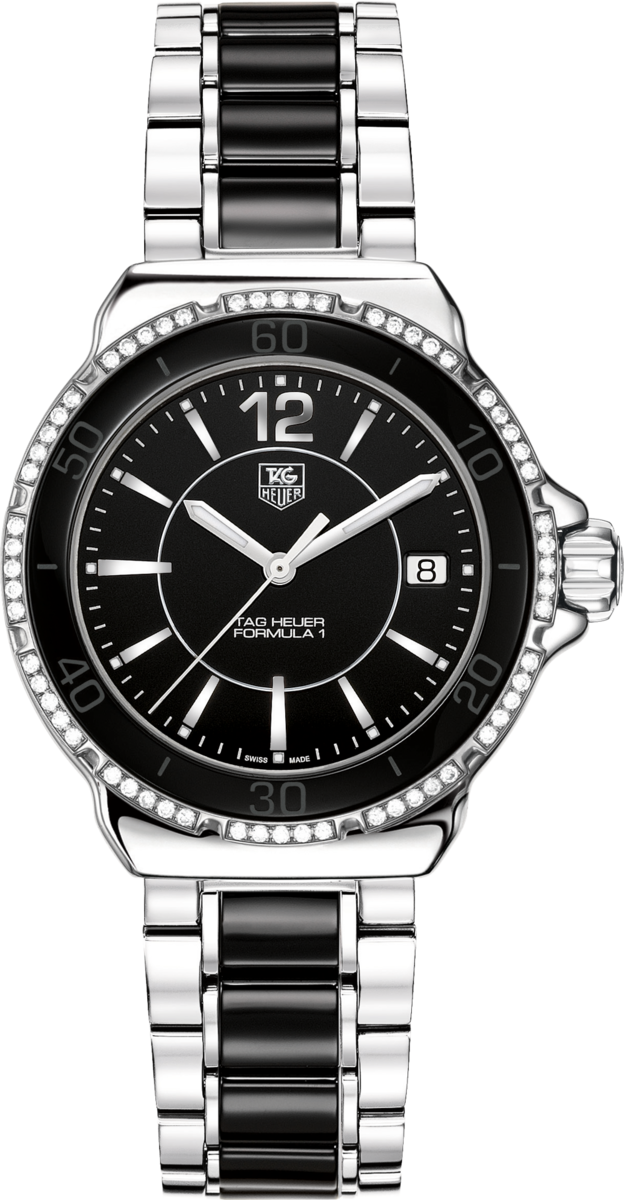 TAG Heuer Formula 1 Stainless Steel & Black Ceramic Diamond Set Womens Quartz Watch WAH1212.BA0859