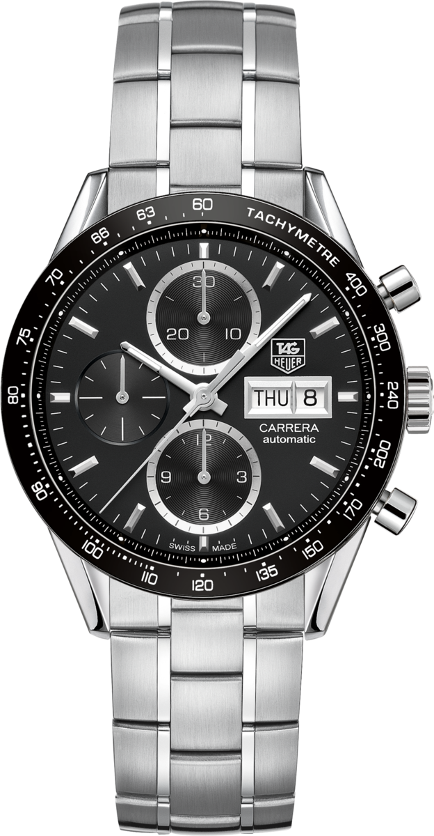 TAG Heuer Carrera Calibre 16 Automatic Day-Date Chronograph Stainless Steel Mens Watch CV201AG.BA0725