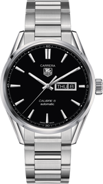 TAG Heuer Carrera Calibre 5  Automatic Day-Date Stainless Steel Mens Watch WAR201A.BA0723