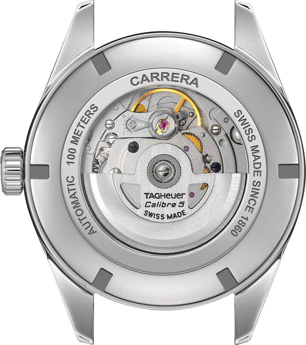 TAG Heuer Carrera Calibre 5 Black Dial Automatic Day-Date Stainless Steel Mens Watch WAR201A.BA0723