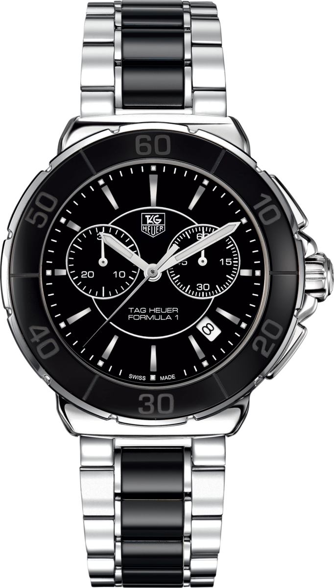 TAG Heuer Formula 1 Chronograph Stainless Steel & Black Ceramic Womens Quartz Wristwatch CAH1210.BA0862